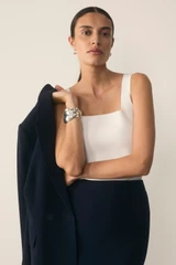 Keighley Sculpt Knit Top Ivory