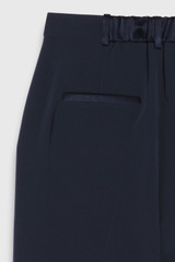 Clever Crepe Lexington Flared Trousers Navy
