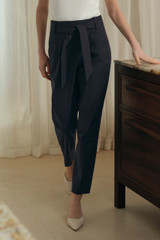 Sennen Cotton Straight-Leg Trousers Navy