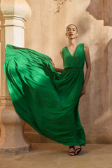 Maiella Stretch Crepe Maxi Dress Verdant Green