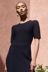 Alserio Stretch Knit Dress Navy