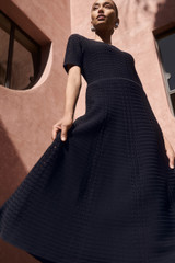 Alserio Stretch Knit Dress Navy