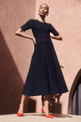 Alserio Stretch Knit Dress Navy
