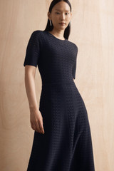 Alserio Stretch Knit Dress Navy Alserio Stretch Knit Dress Navy