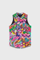 Cascia Silk Top Made With Liberty Fabric Pink Multicolour
