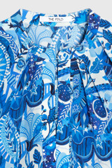 Aurora Silk Blouse Made With Liberty Fabric Blue Multicolour