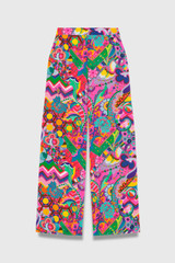 Arezzo Silk Trousers Made With Liberty Fabric Pink Multicolour