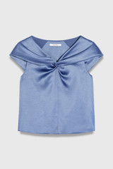 Tirana Satin Top Soft Steel Blue