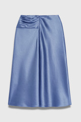 Belsito Satin Skirt Soft Steel Blue Belsito Satin Skirt Soft Steel Blue