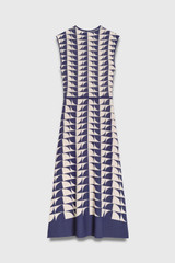 Sydney Jacquard Knit Dress Navy And Stone Sydney Jacquard Knit Dress Navy And Stone