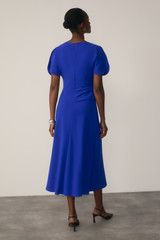 Salerno Crepe Dress Vibrant Blue