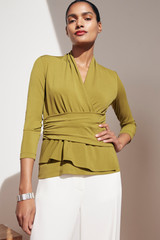 Belleville Top Olive Green Recycled Jersey Belleville Top Olive Green Recycled Jersey