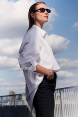 Como Cotton Oversized Shirt White Como Cotton Oversized Shirt White
