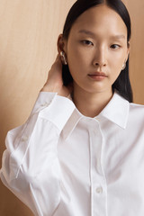 Como Cotton Oversized Shirt White Como Cotton Oversized Shirt White