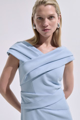 Luserna Sculpt Stretch Crepe Dress Powder Blue Luserna Sculpt Stretch Crepe Dress Powder Blue