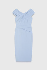 Luserna Sculpt Stretch Crepe Dress Powder Blue Luserna Sculpt Stretch Crepe Dress Powder Blue