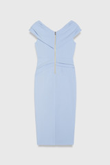 Luserna Sculpt Stretch Crepe Dress Powder Blue