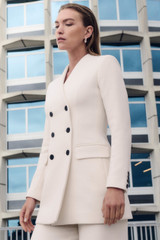 Kenwood Textured Wool Jacket Ivory Kenwood Textured Wool Jacket Ivory