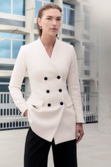 Kenwood Textured Wool Jacket Ivory Kenwood Textured Wool Jacket Ivory