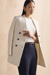 Kenwood Textured Wool Jacket Ivory Kenwood Textured Wool Jacket Ivory