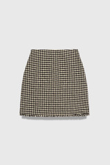 Menton Spring Tweed Mini Skirt Black And Ivory Menton Spring Tweed Mini Skirt Black And Ivory