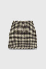 Menton Spring Tweed Mini Skirt Black And Ivory