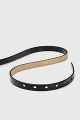Selis Croc-Embossed Leather Belt Black Selis Croc-Embossed Leather Belt Black