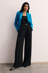 Selis Croc-Embossed Leather Belt Black