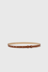 Selis Croc-Embossed Leather Belt Tan