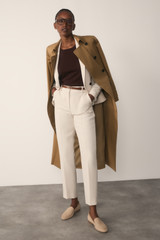 Selis Croc-Embossed Leather Belt Tan