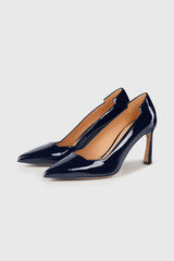 Savona Patent Leather Heels 80 Navy