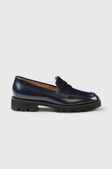 Mileo Leather Loafers Navy