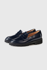 Mileo Leather Loafers Navy Mileo Leather Loafers Navy
