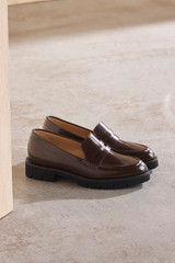Mileo Leather Loafers Chocolate Mileo Leather Loafers Chocolate