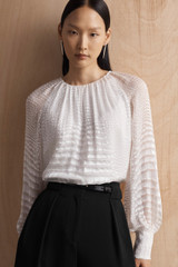 Oscan Devore Blouse Ivory Oscan Devore Blouse Ivory