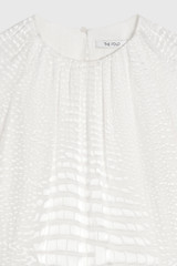 Oscan Devore Blouse Ivory Oscan Devore Blouse Ivory