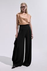 Clever Crepe Skye Satin Blouse Light Camel Clever Crepe Skye Satin Blouse Light Camel