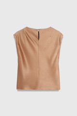 Clever Crepe Skye Satin Blouse Light Camel Clever Crepe Skye Satin Blouse Light Camel