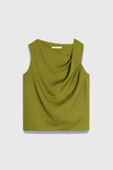 Rina Houndstooth Jacquard Top Summer Olive