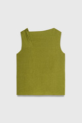 Rina Houndstooth Jacquard Top Summer Olive