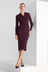 Sculpt Knit Gradara Dress Deep Plum