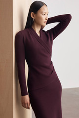 Sculpt Knit Gradara Dress Deep Plum Sculpt Knit Gradara Dress Deep Plum