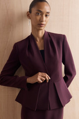 Clever Crepe Clifton Jacket Deep Plum Clever Crepe Clifton Jacket Deep Plum