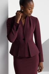 Clever Crepe Clifton Jacket Deep Plum