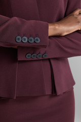 Clever Crepe Clifton Jacket Deep Plum