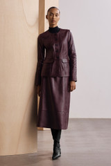 Ginevra Leather Jacket Deep Burgundy Ginevra Leather Jacket Deep Burgundy