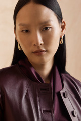 Ginevra Leather Jacket Deep Burgundy Ginevra Leather Jacket Deep Burgundy