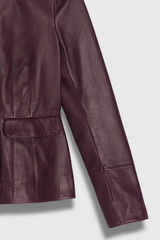 Ginevra Leather Jacket Deep Burgundy Ginevra Leather Jacket Deep Burgundy