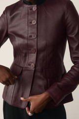 Ginevra Leather Jacket Deep Burgundy