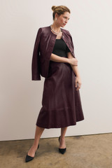 Ginevra Leather Jacket Deep Burgundy